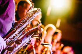person playing saxophone