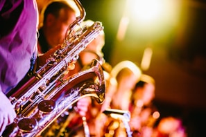 person playing saxophone