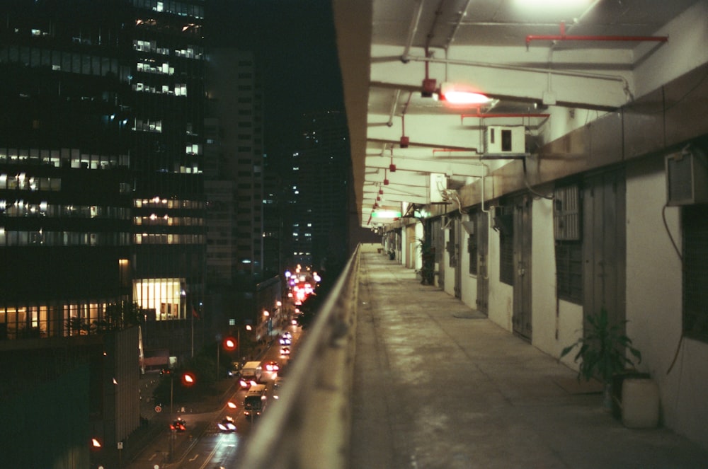 selective focus photography of handrails