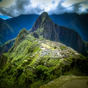 aerial photo of Machu Picchu, Peru