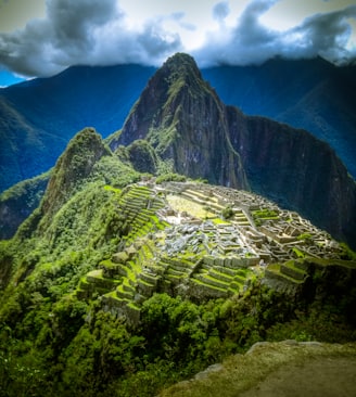 aerial photo of Machu Picchu, Peru