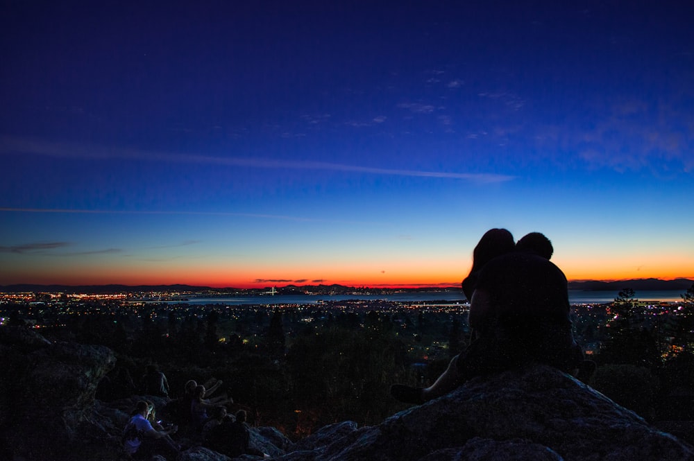 silhouette of man and woman