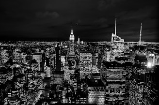 city building during night time photo