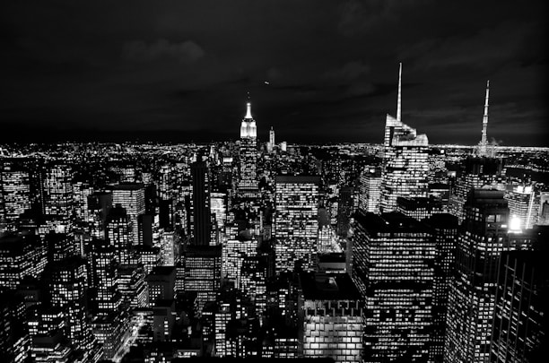city building during night time photo