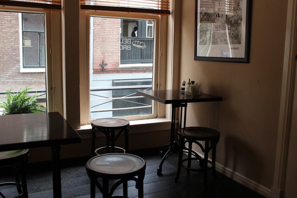 brown wooden table