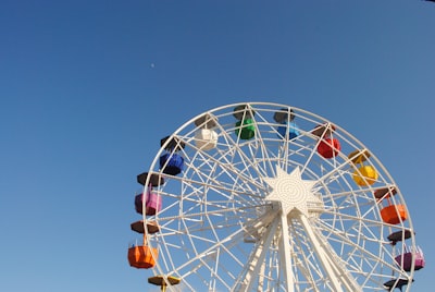 photography of worms eye ferris wheel