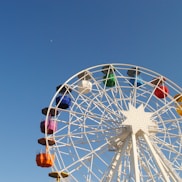 photography of worms eye ferris wheel