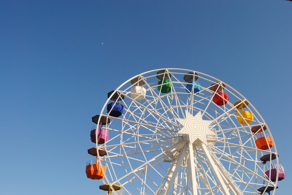 photography of worms eye ferris wheel