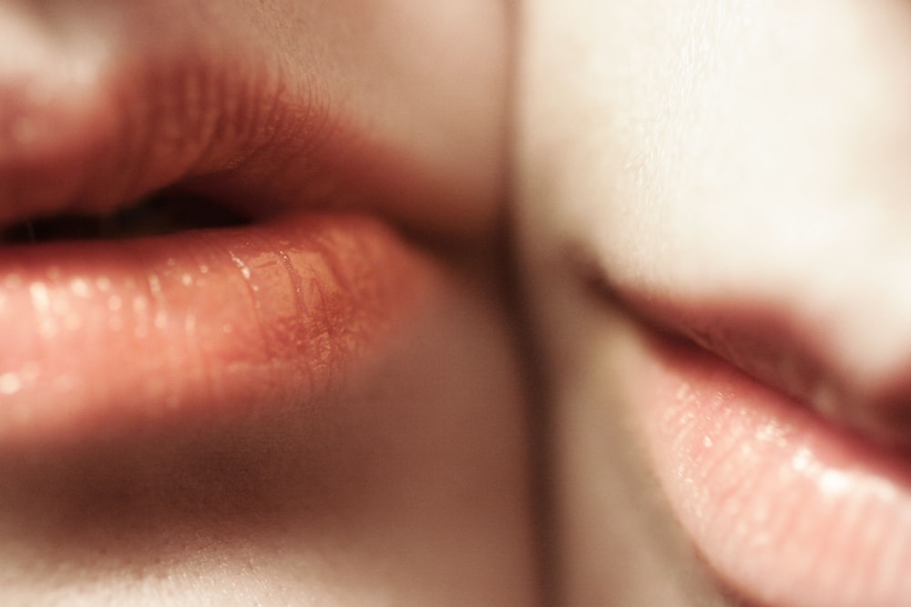 two person's lips