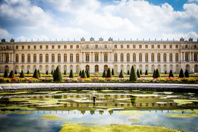 A beautiful landscape of Versailles gardens.