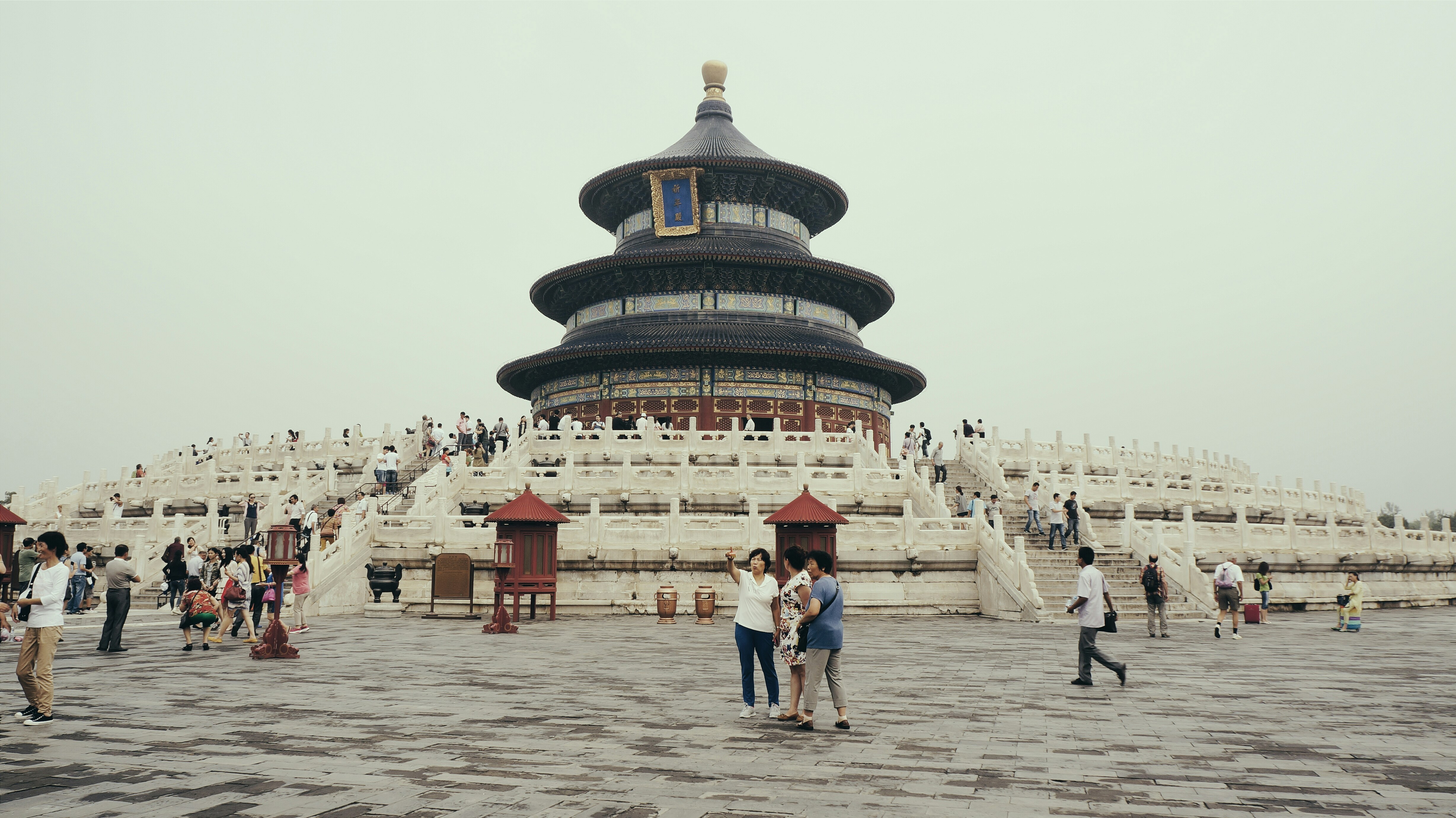 people near temple during day, Tourists at the pagoda