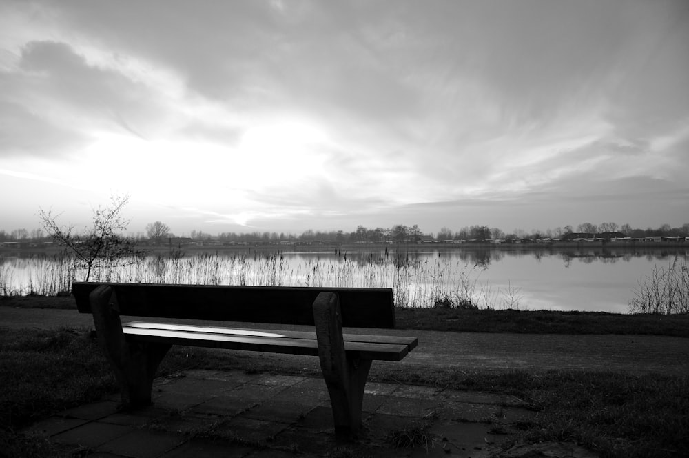 brown wooden bench