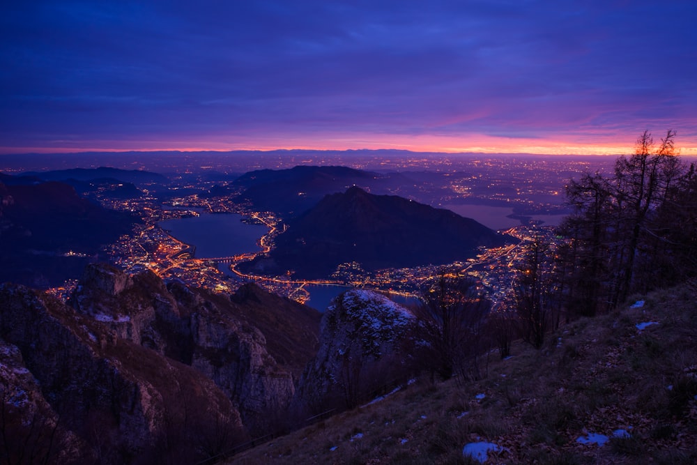 photo of city during nighttime