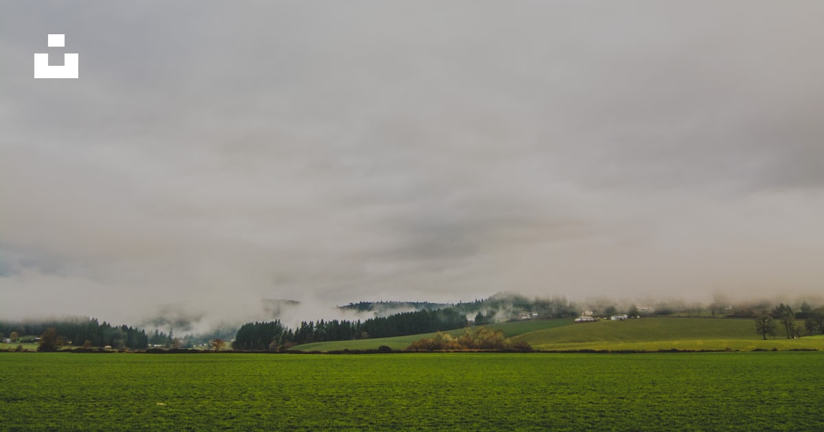 Campo de hierba verde bajo el cielo nublado foto Imagen de Campo