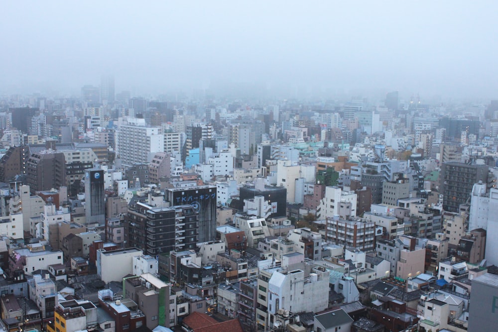 bird's-eye view photography of city buildings