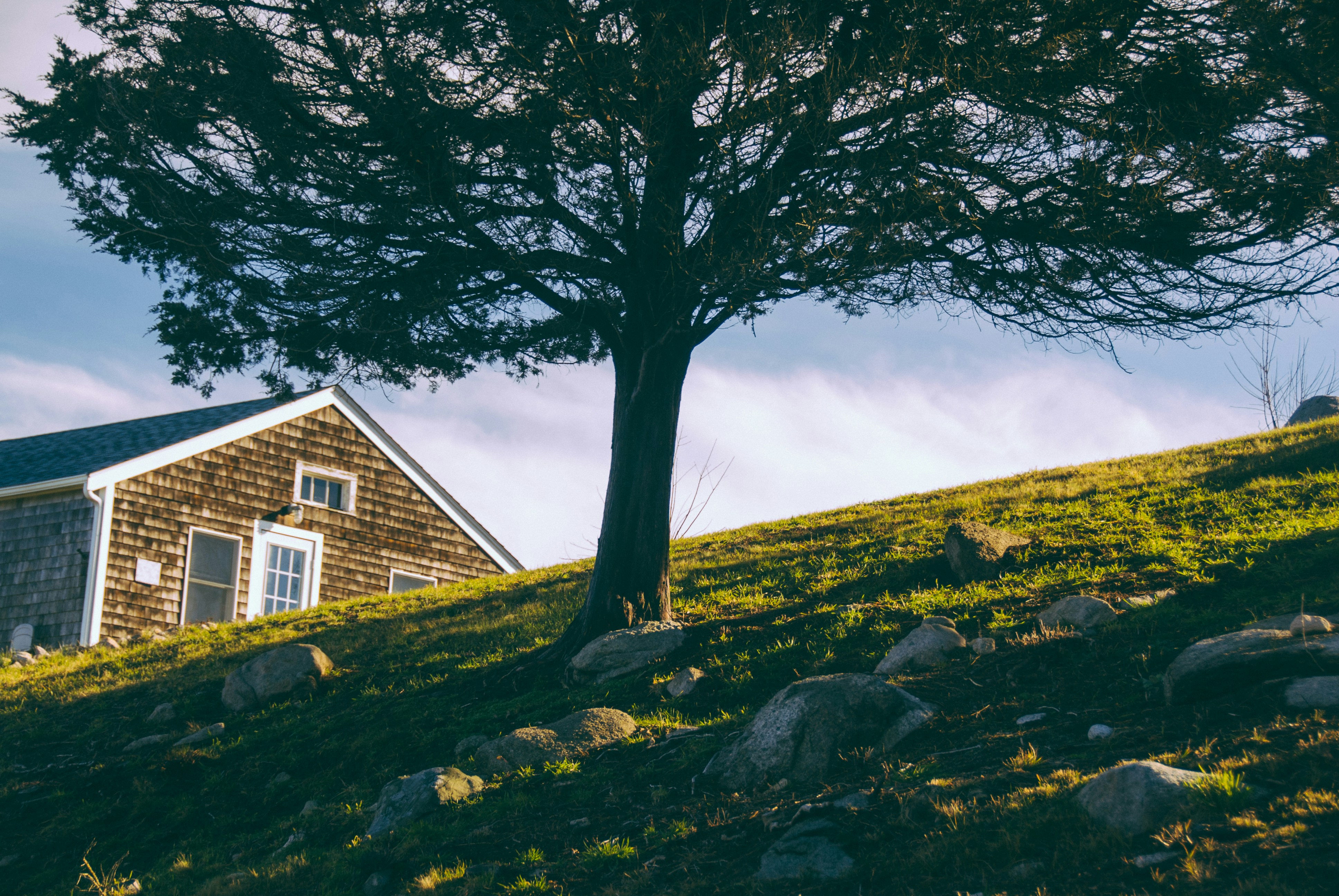 A two-story farmhouse sits atop a grassy hill overlooking lush fields. At the crown of the hill, a massive oak tree spreads its limbs over the homestead. This scenic rural property is an ideal refuge for those looking to refinance and lower their mortgage payment through a USDA home loan. With competitive interest rates and flexible credit requirements, USDA lending programs make refinancing more affordable. Owning beautiful country homes like this one is an attainable dream with help from USDA-backed loans. These government-guaranteed mortgages offer homeowners in eligible rural locations the opportunity to refinance, tap home equity, and enjoy mortgage relief. For affordable home financing in tranquil countryside settings, explore your options with USDA home loan refinancing.