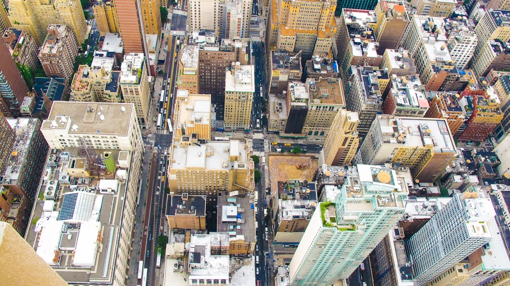 areal view of buildings