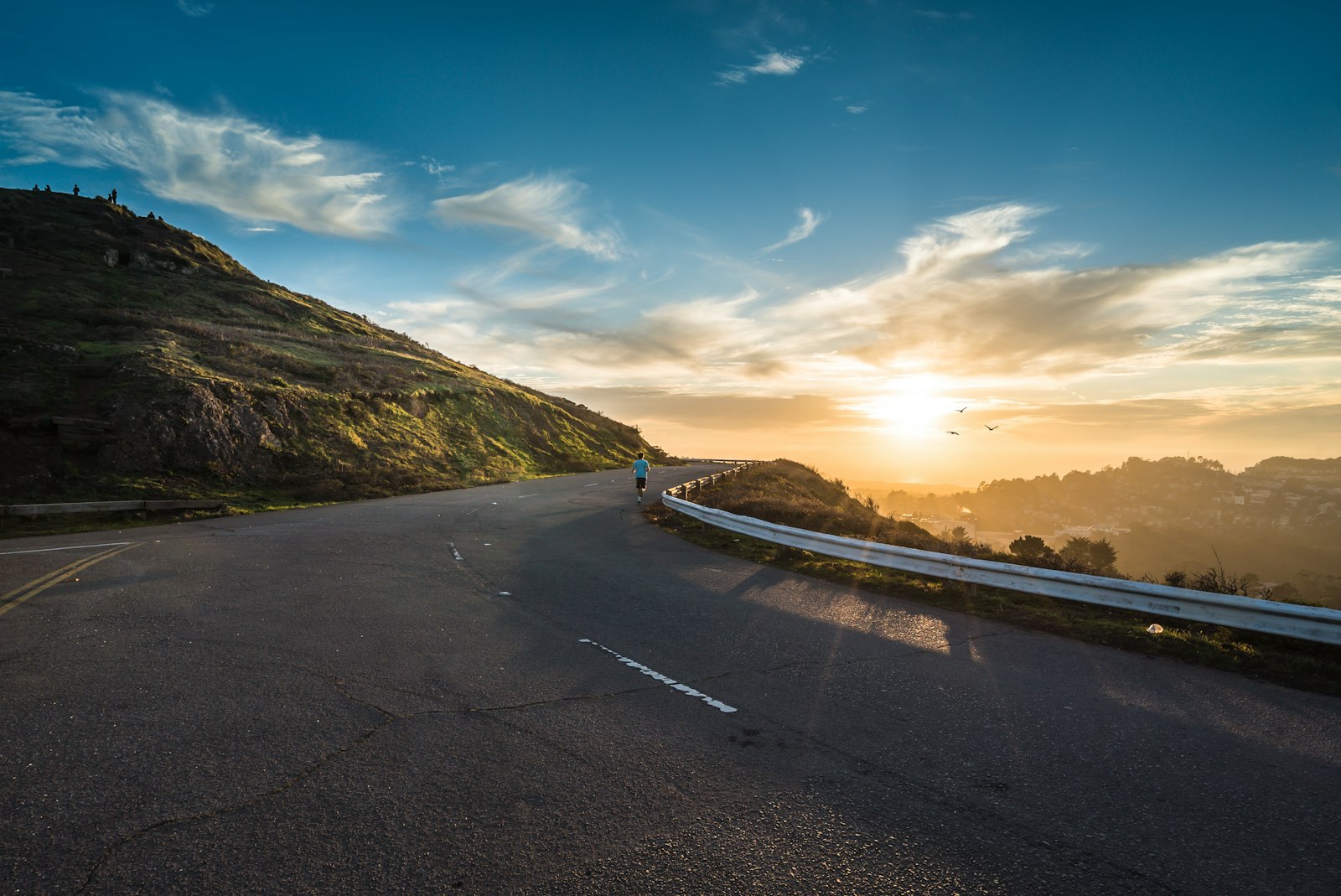 Sony a7S sample photo. Person running on road photography