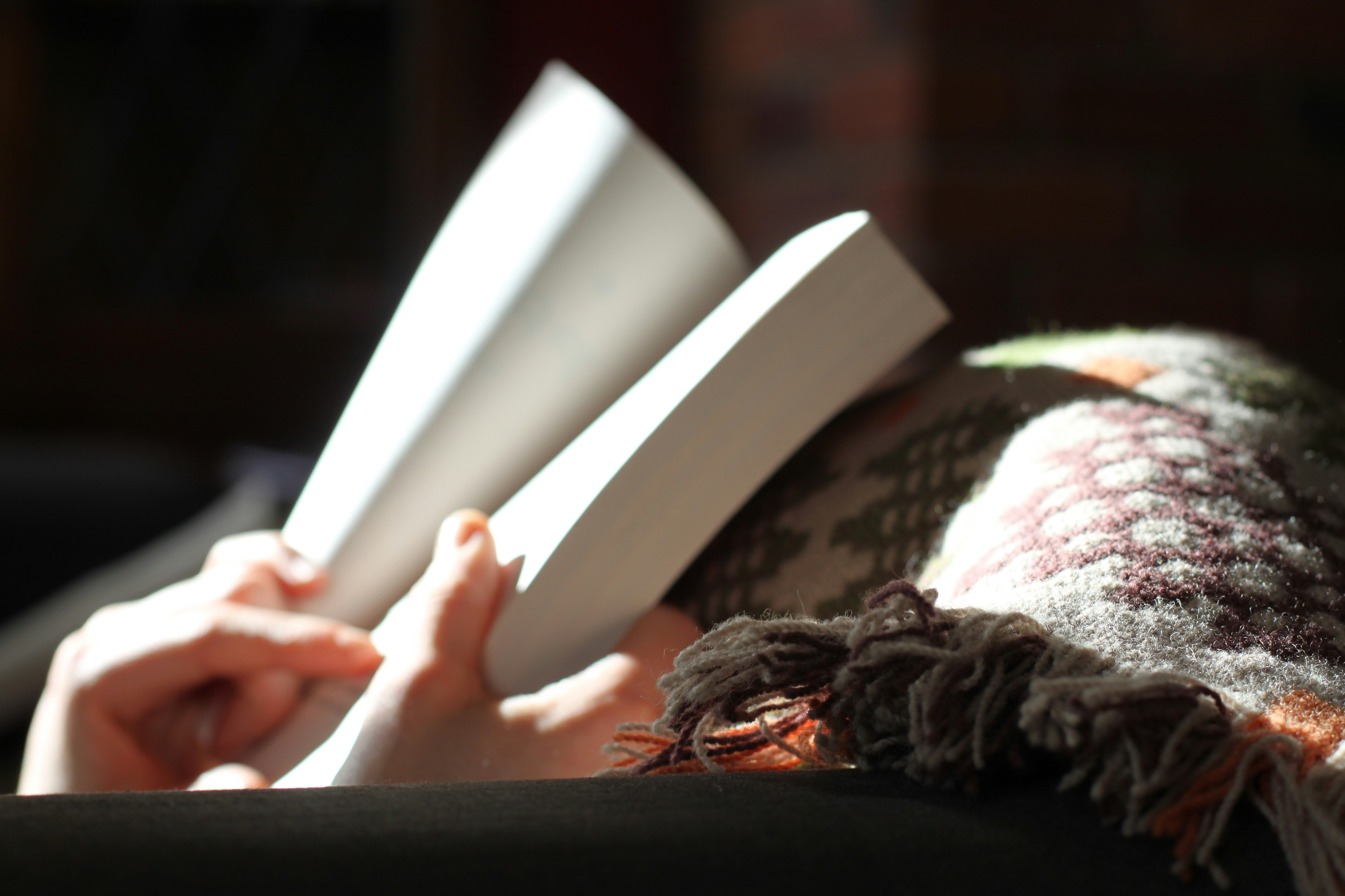 Getting cozy with a book