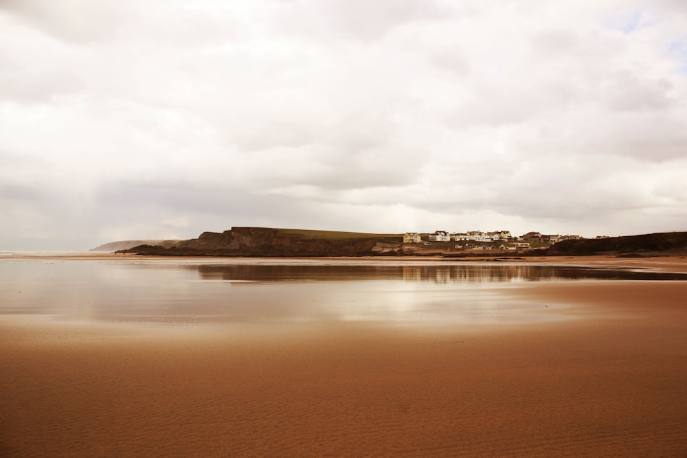 sea shore near island