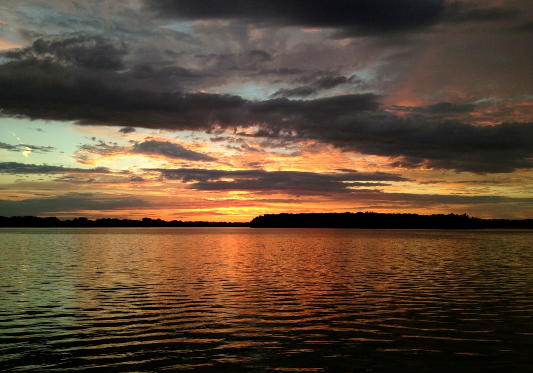 silhouette photo of islet