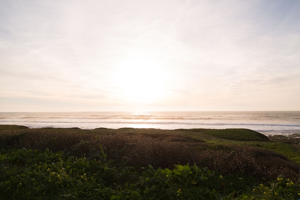 sunrise over body of water