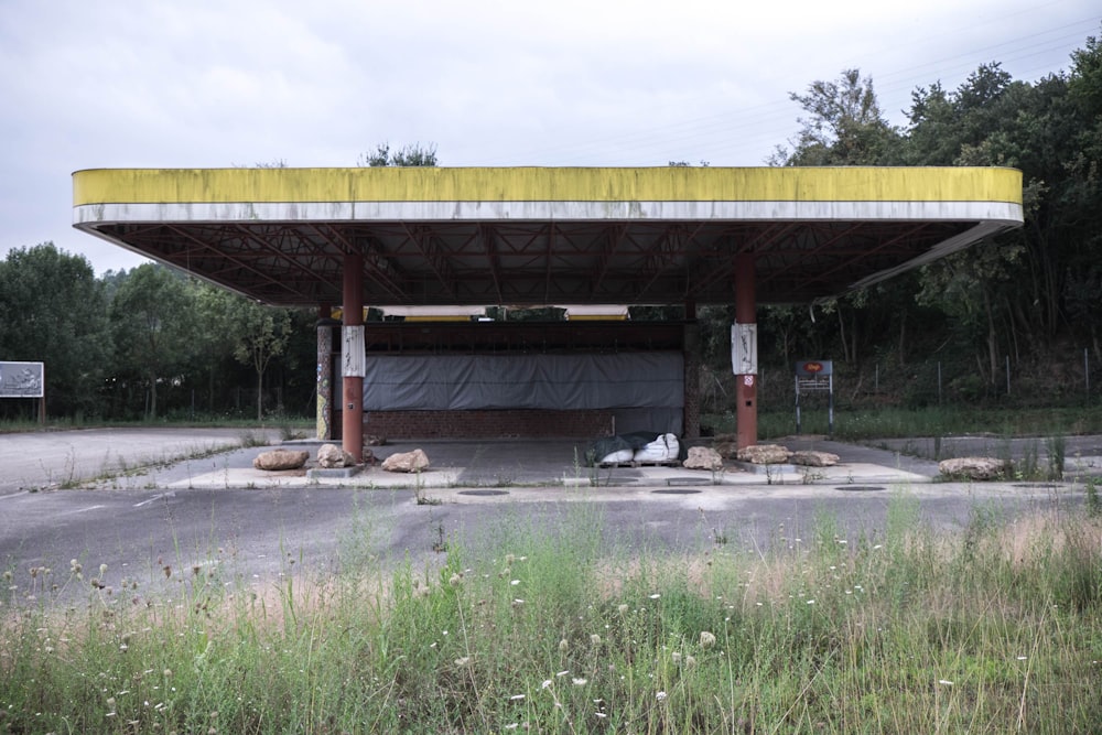 abandoned gasoline station