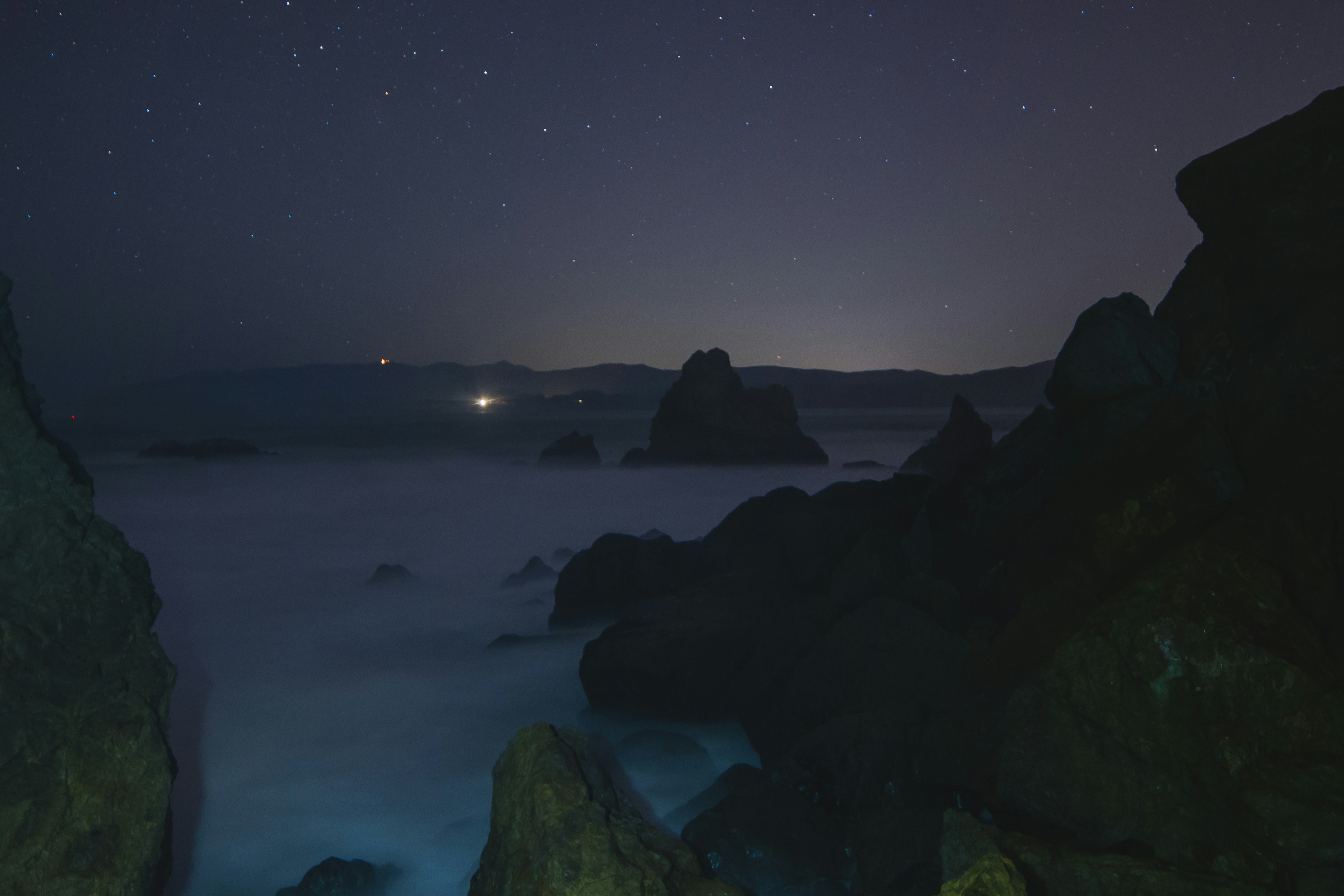 Обрыв фото ночь Leighton Lum Flickr