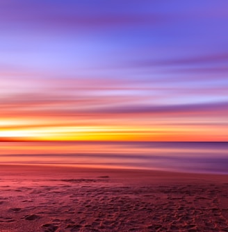 view of seashore sunset