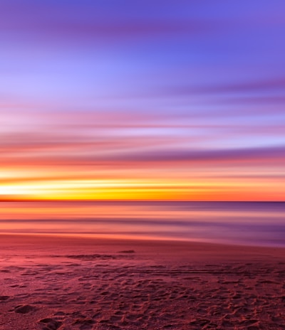 view of seashore sunset