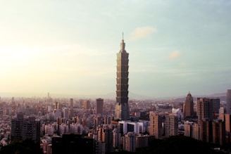 high-angle photography of city