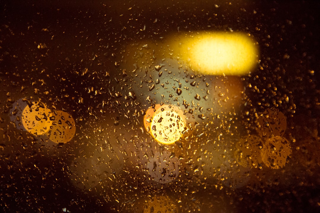 water droplets on glass window