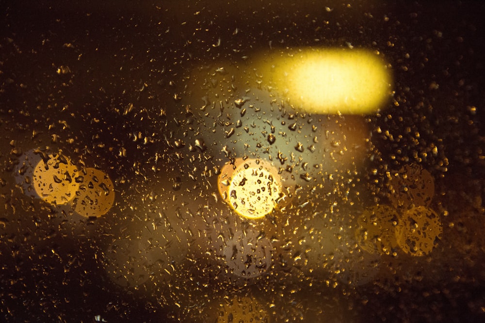 water droplets on glass window