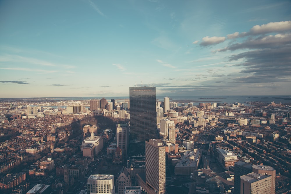 aerial photography of high-rise buildings