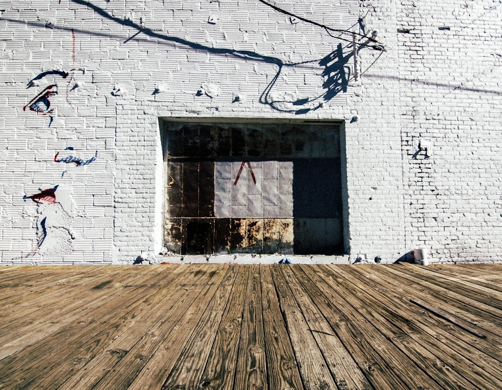 black and brown brick wall