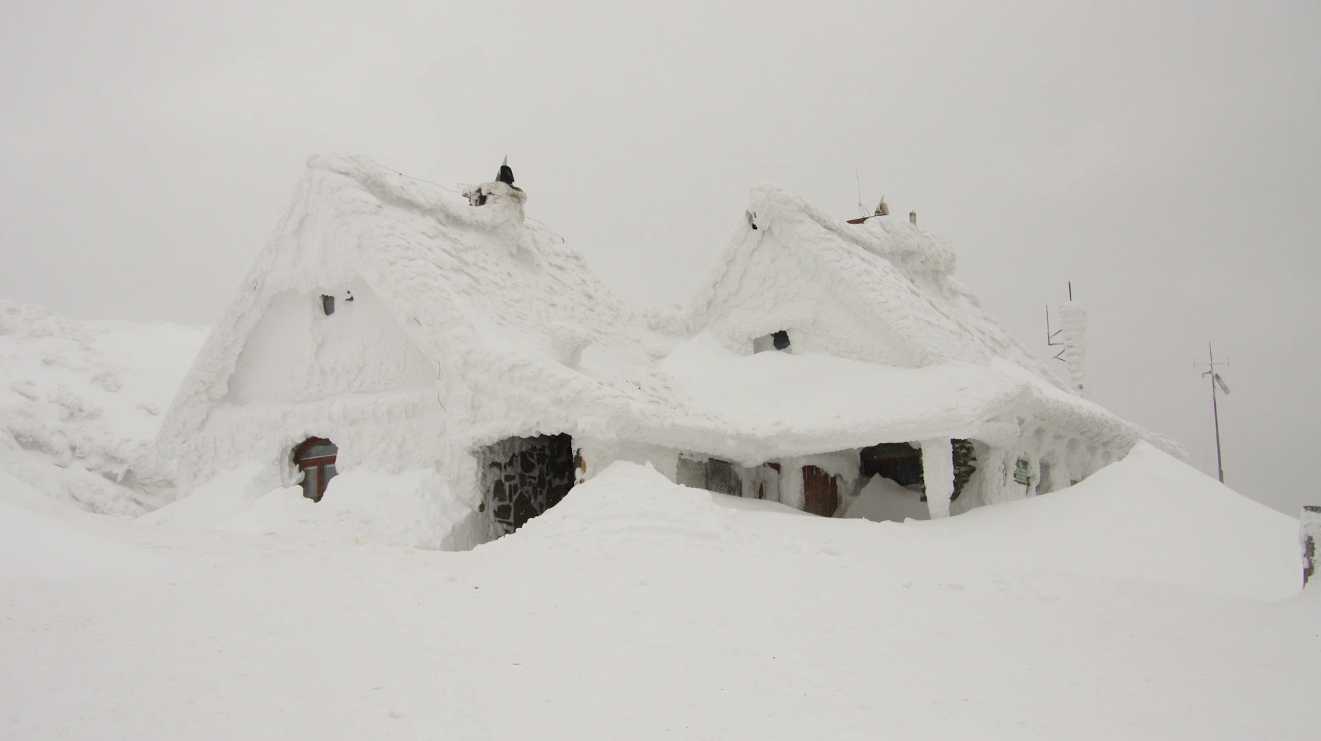 house covered in snow