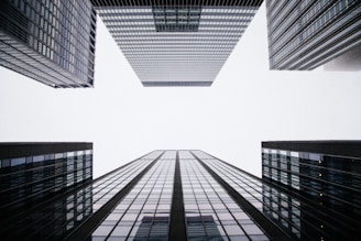 worm's eye view of buildings