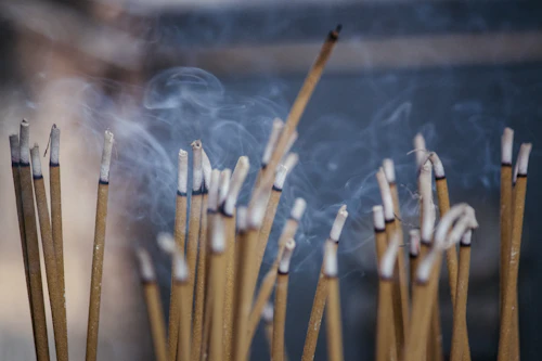 Royal Agarbatti incense sticks with smoke