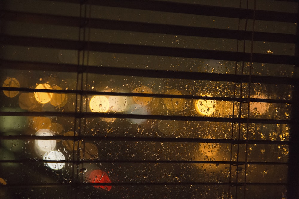 brown wooden window with white window blinds