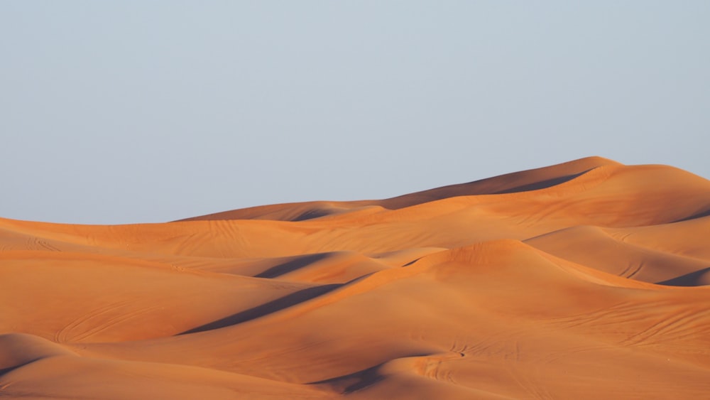 夕暮れ時の砂漠の写真