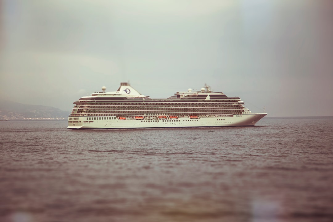 white cruise ship on sea under white sky during daytime