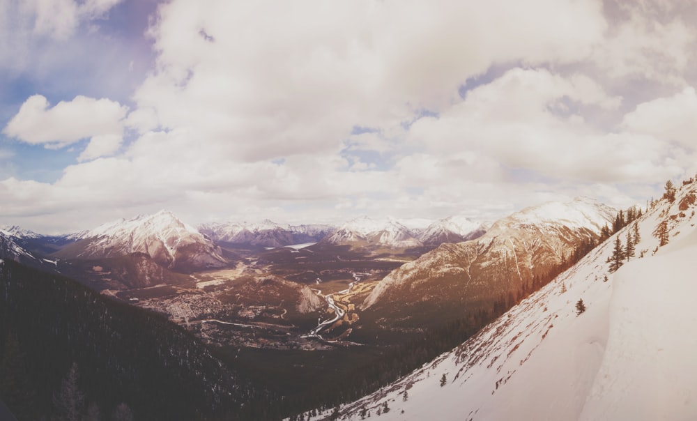 high-angle photography of mountains