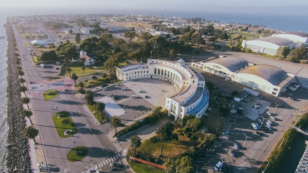 aerial photography of white building at daytime