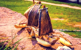 An intricate miniature of a pinishi boat.