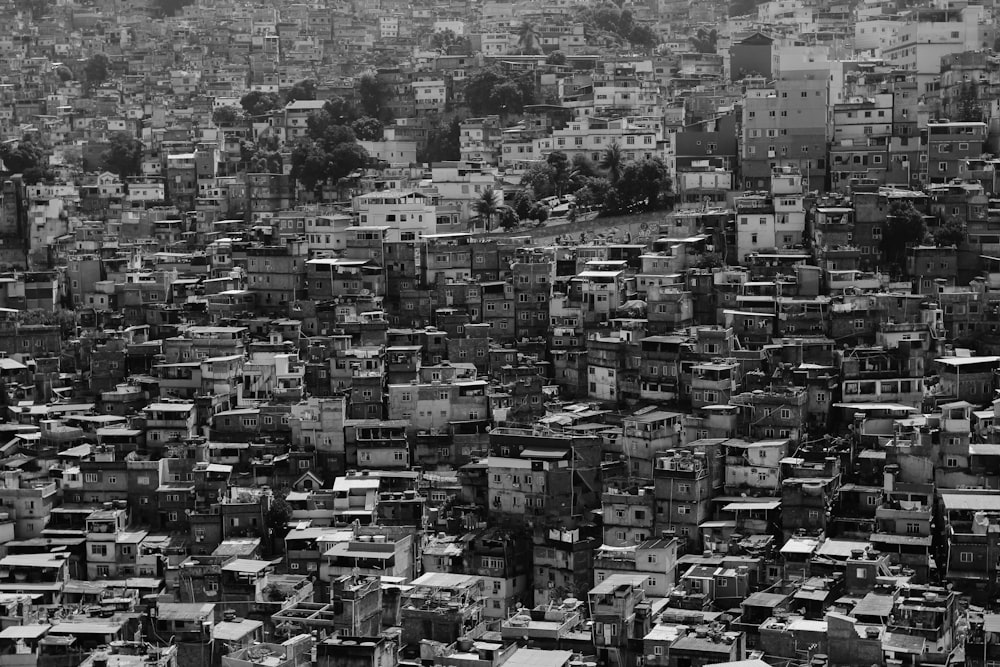 top view of buildings