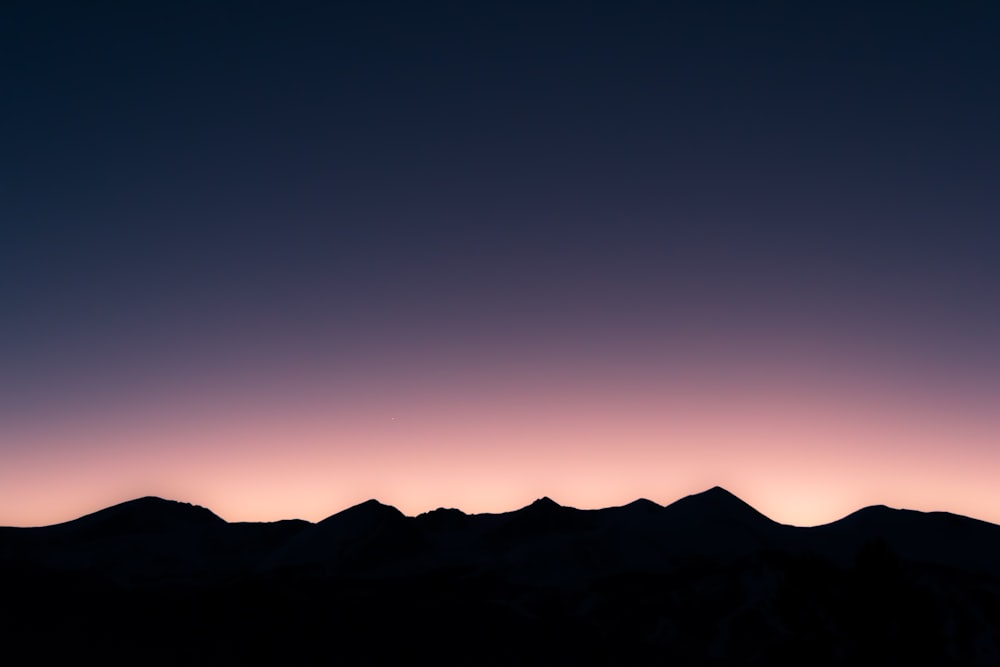 silhouette of mountain