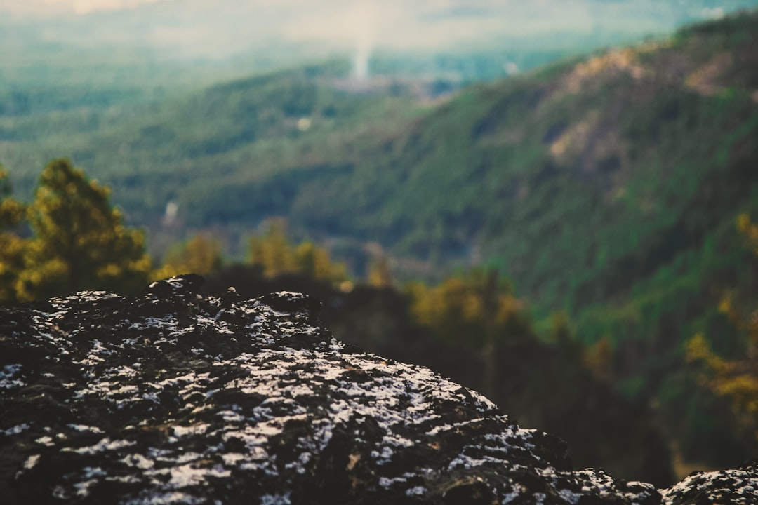 shallow focus aerial view photography of mountains during daytime