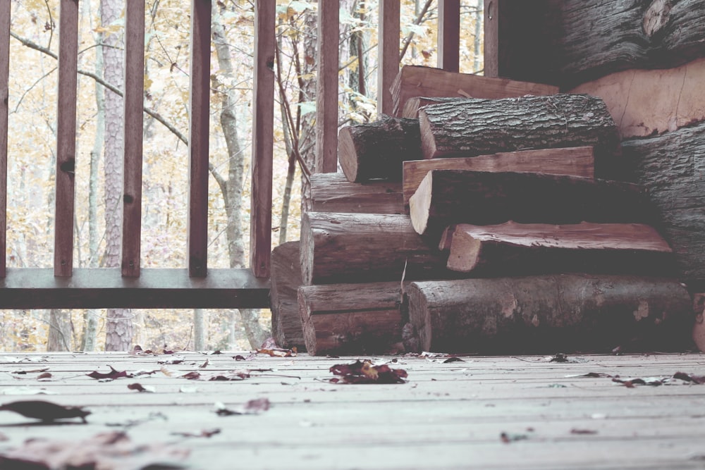 stacked firewood