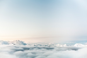 A serene cloud landscape representing cloud technology and data storage.