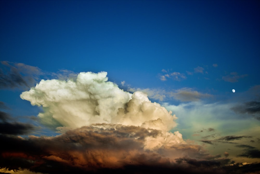 white and black clouds